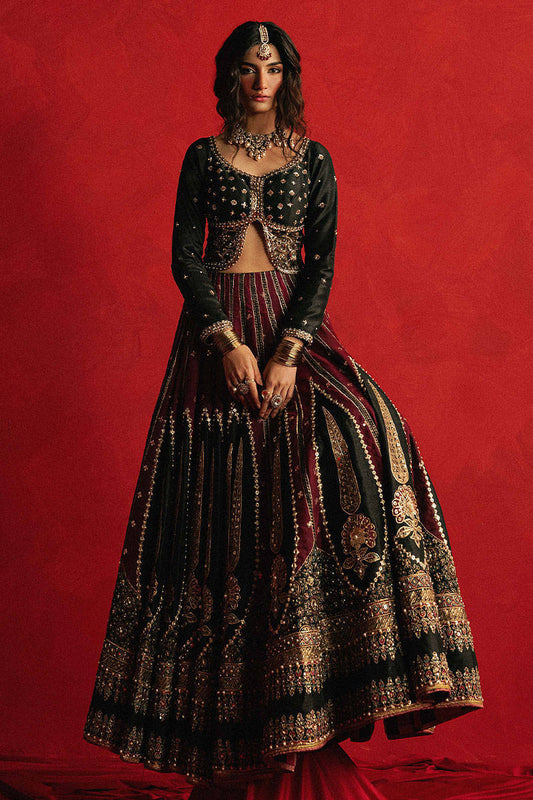 MNR |  3 Piece Unstitched Embroidered Indian Silk | Dil Raas