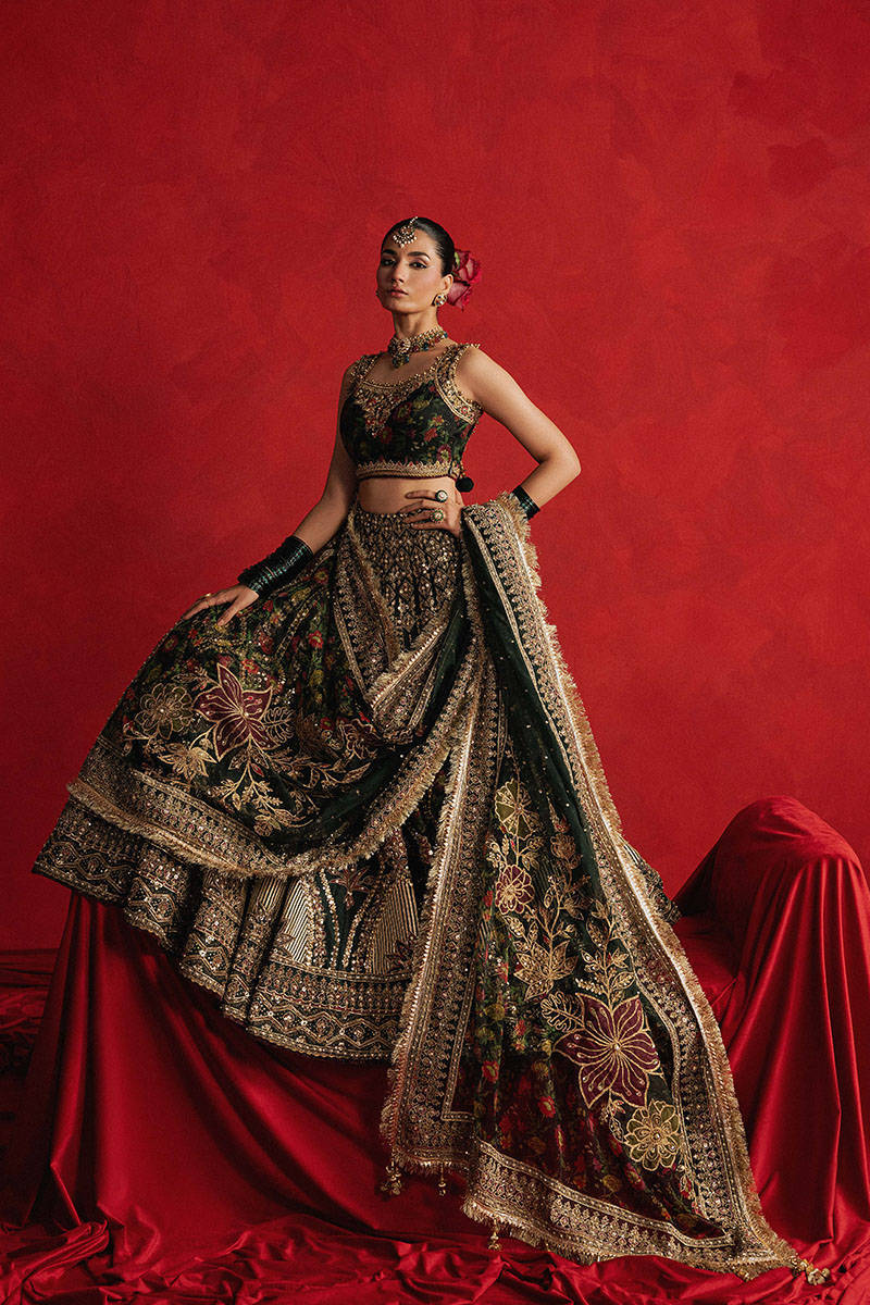 MNR | 3 Piece Unstitched Embroidered Silk | Gul-e-Khaas