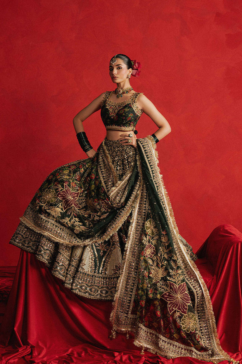 MNR | 3 Piece Unstitched Embroidered Silk | Gul-e-Khaas