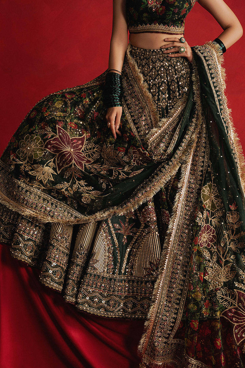 MNR | 3 Piece Unstitched Embroidered Silk | Gul-e-Khaas