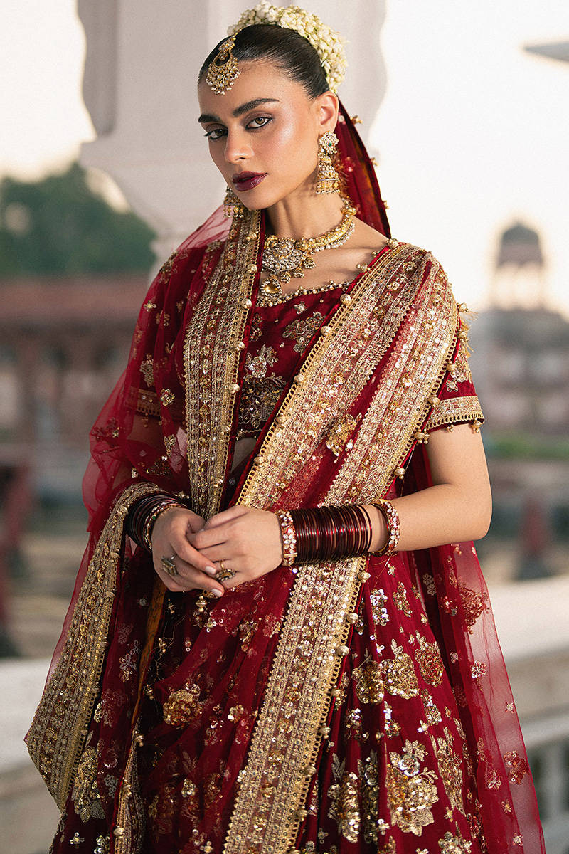 MNR | 3 Piece Unstitched Embroidered Raw Silk with Net Dupatta | Bia Jaan