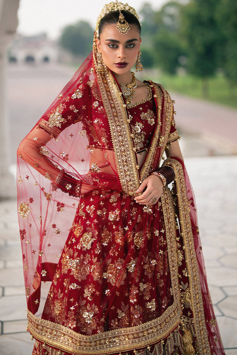 MNR | 3 Piece Unstitched Embroidered Raw Silk with Net Dupatta | Bia Jaan
