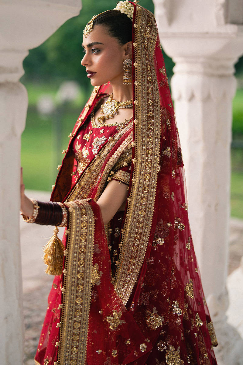 MNR | 3 Piece Unstitched Embroidered Raw Silk with Net Dupatta | Bia Jaan