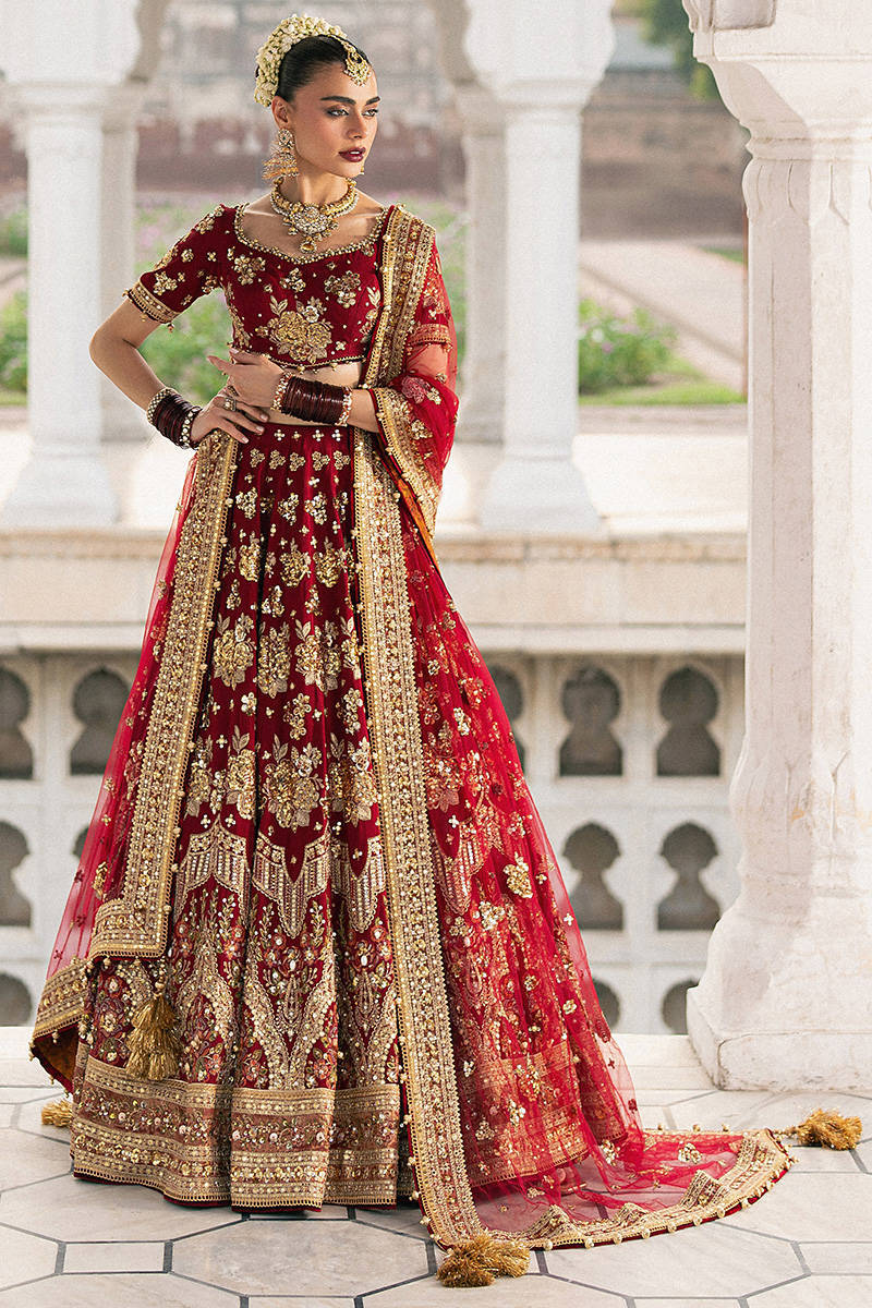MNR | 3 Piece Unstitched Embroidered Raw Silk with Net Dupatta | Bia Jaan
