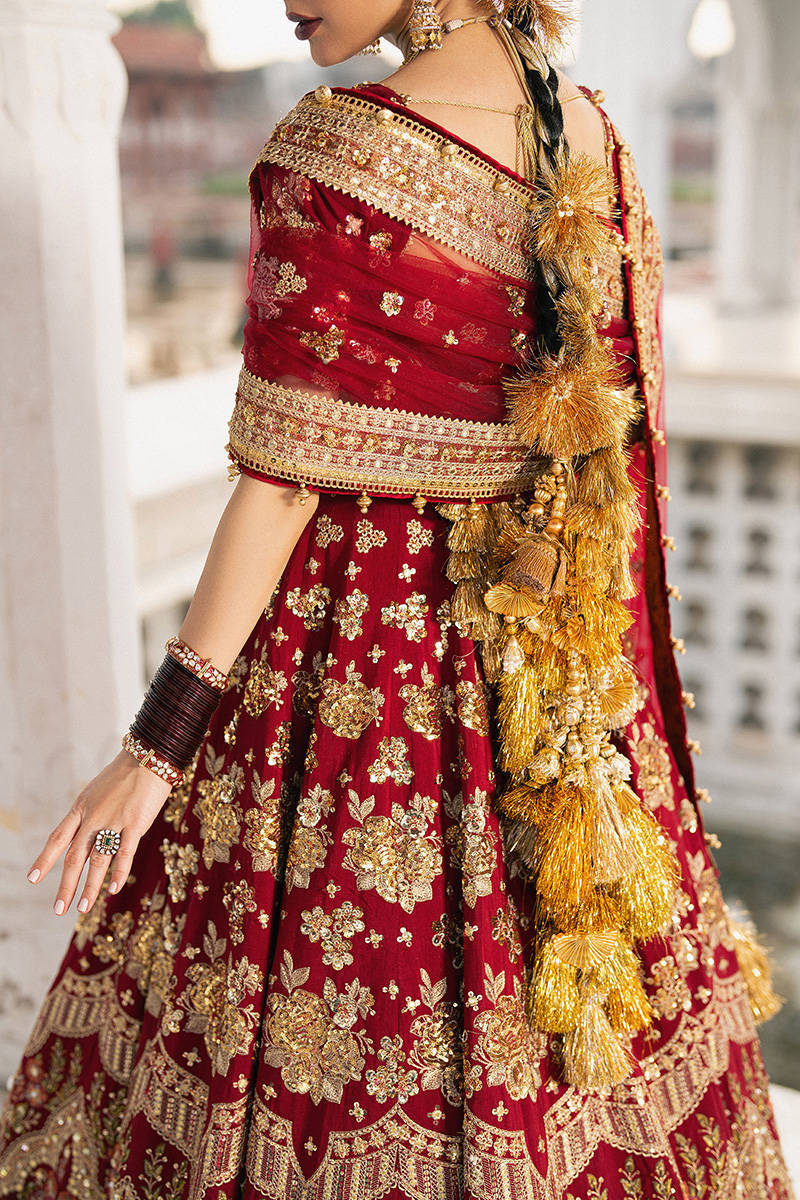 MNR | 3 Piece Unstitched Embroidered Raw Silk with Net Dupatta | Bia Jaan