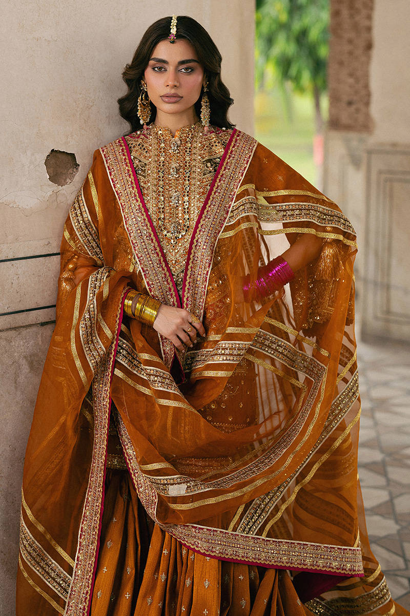 MNR | 3 {iece Unstitched Embroidered Gharara | Ranjish
