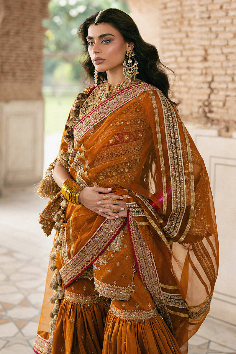 MNR | 3 {iece Unstitched Embroidered Gharara | Ranjish