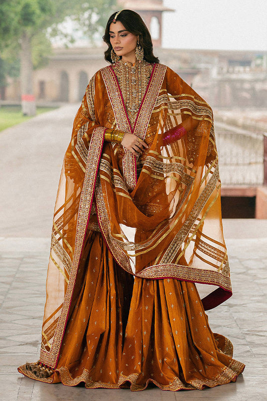 MNR | 3 {iece Unstitched Embroidered Gharara | Ranjish