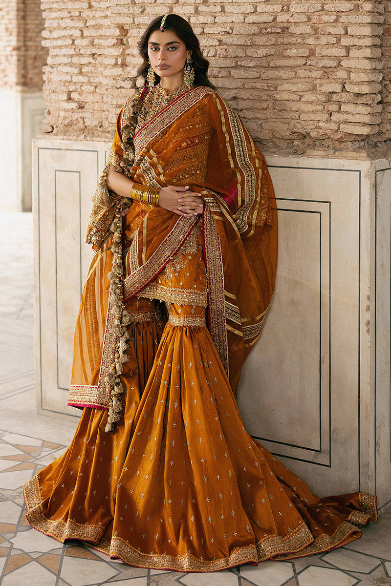 MNR | 3 {iece Unstitched Embroidered Gharara | Ranjish