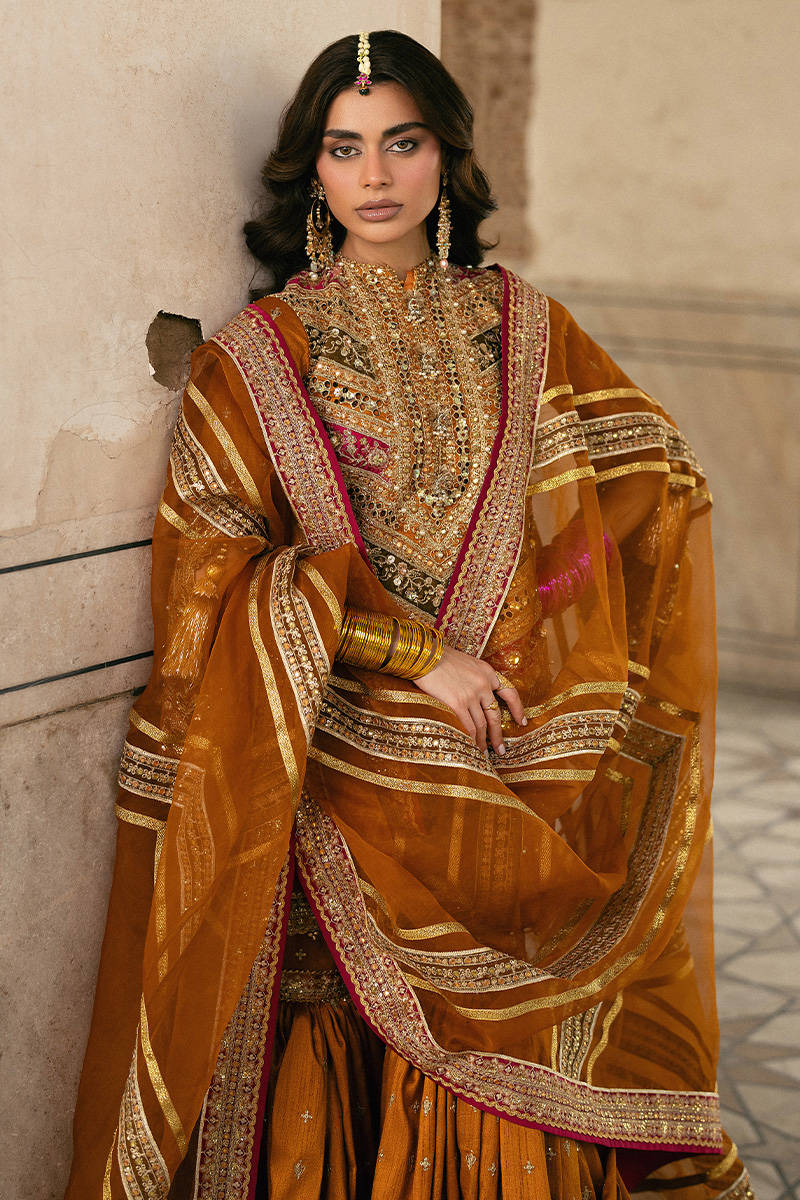 MNR | 3 {iece Unstitched Embroidered Gharara | Ranjish