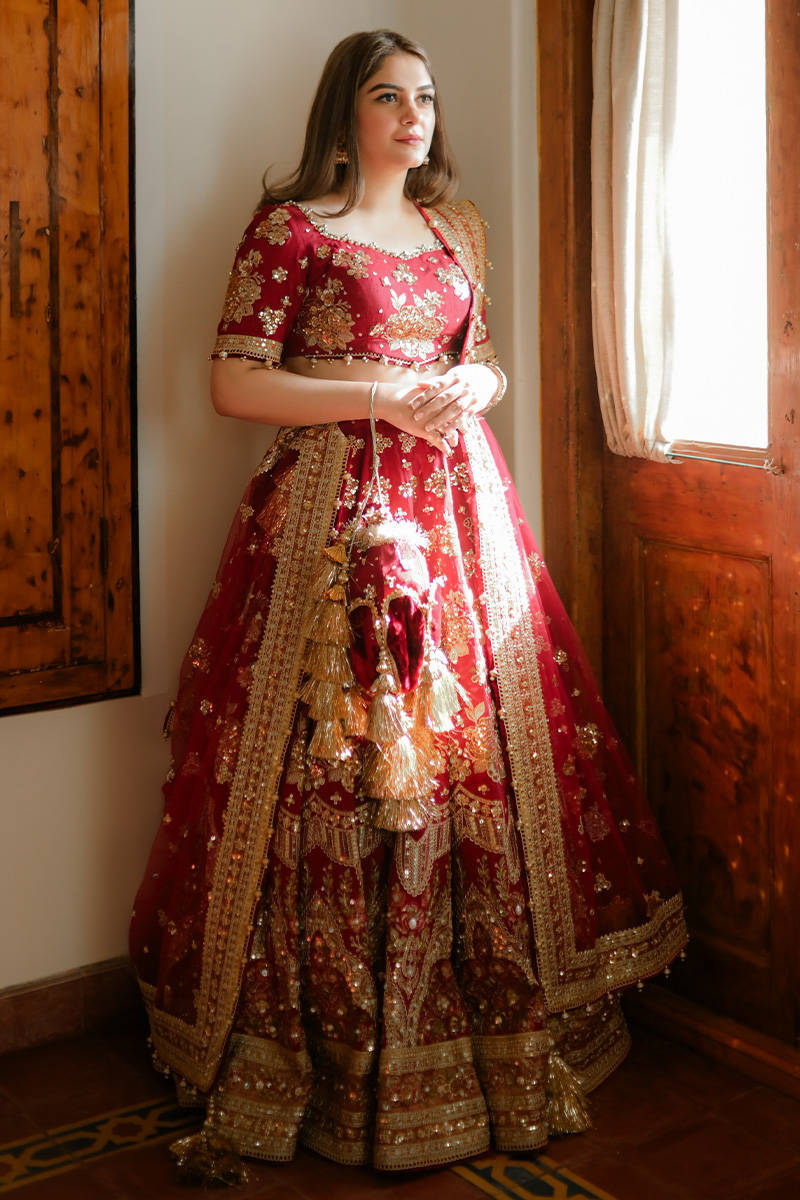 MNR | 3 Piece Unstitched Embroidered Raw Silk with Net Dupatta | Bia Jaan