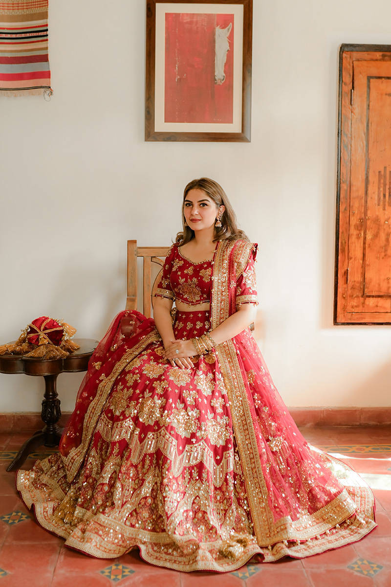 MNR | 3 Piece Unstitched Embroidered Raw Silk with Net Dupatta | Bia Jaan