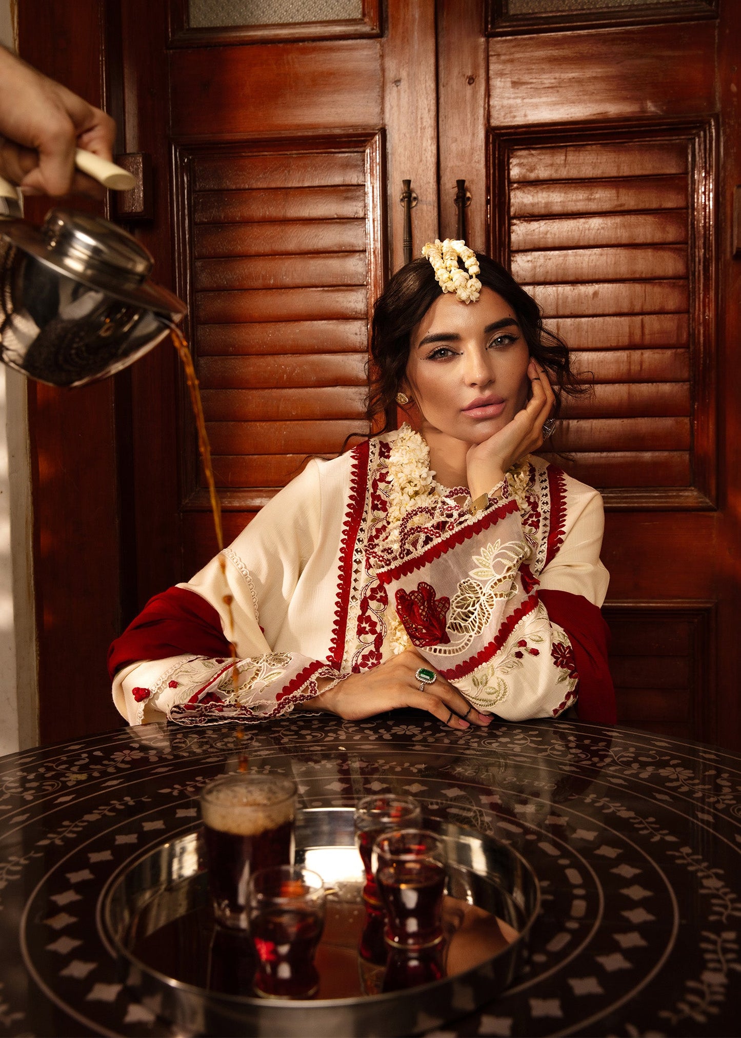 Crimson | Unstitched Embroidered Lawn with Shawl | Musafir CWTR24-D6