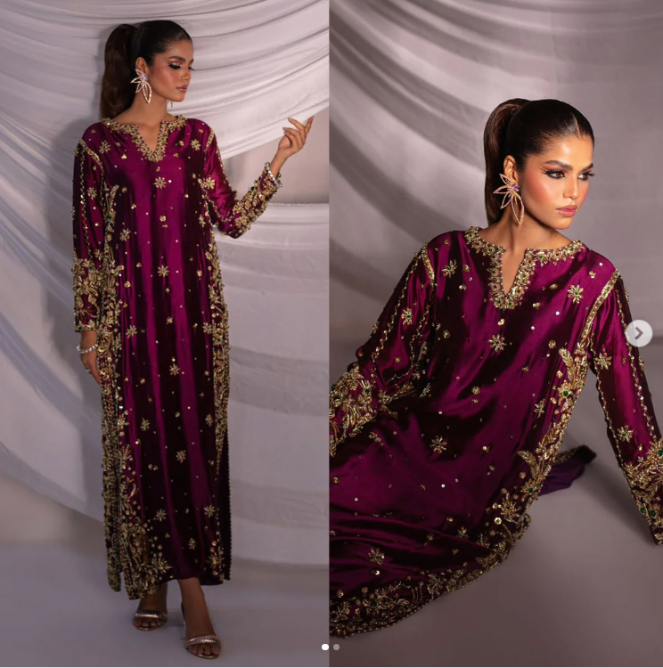 Batik | 3 Piece Unstitched Embroidered Tussle Silk | Expressive Magneta
