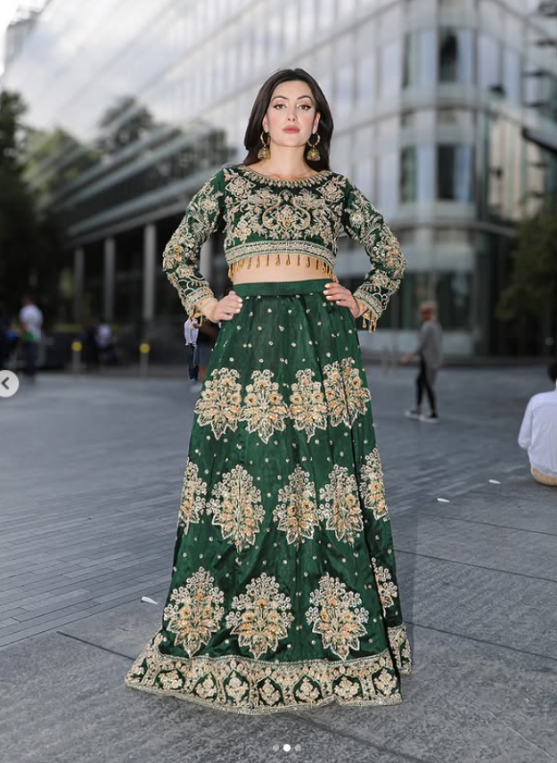 Emran Kashif | 3 Piece Unstitched Embroidered Silk Embellishment Lehenga | Royal Enchant EK-2506