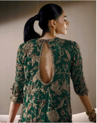 Sana Safinaz | Wedding Couture Luxury Hand Made Raw Silk | B-389