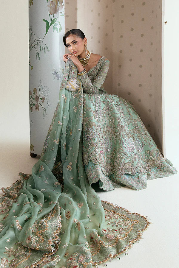 Suffuse | 3 Piece Unstitched Embroidered Organza | Ashal