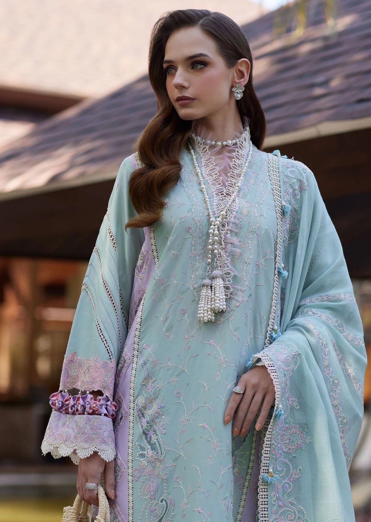 Kanwal Malik | 3 Piece Unstitched Embroidered Lawn | Eliana