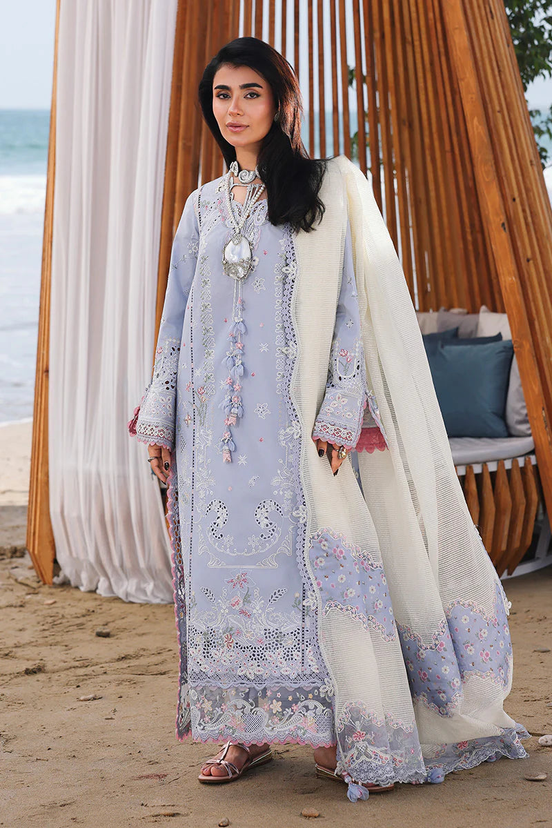 Qalamkar | 3 Piece Unstitched Embroidered Lawn | SA-08 Zayna