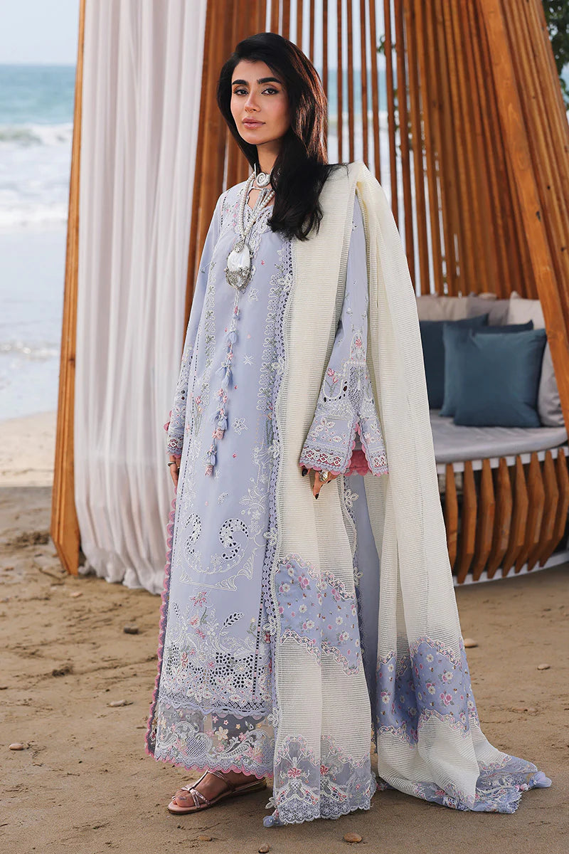 Qalamkar | 3 Piece Unstitched Embroidered Lawn | SA-08 Zayna