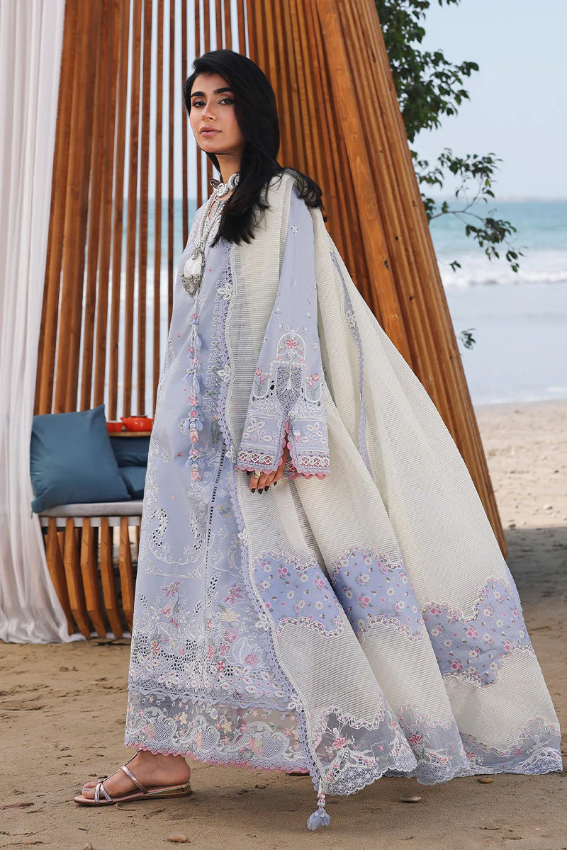 Qalamkar | 3 Piece Unstitched Embroidered Lawn | SA-08 Zayna