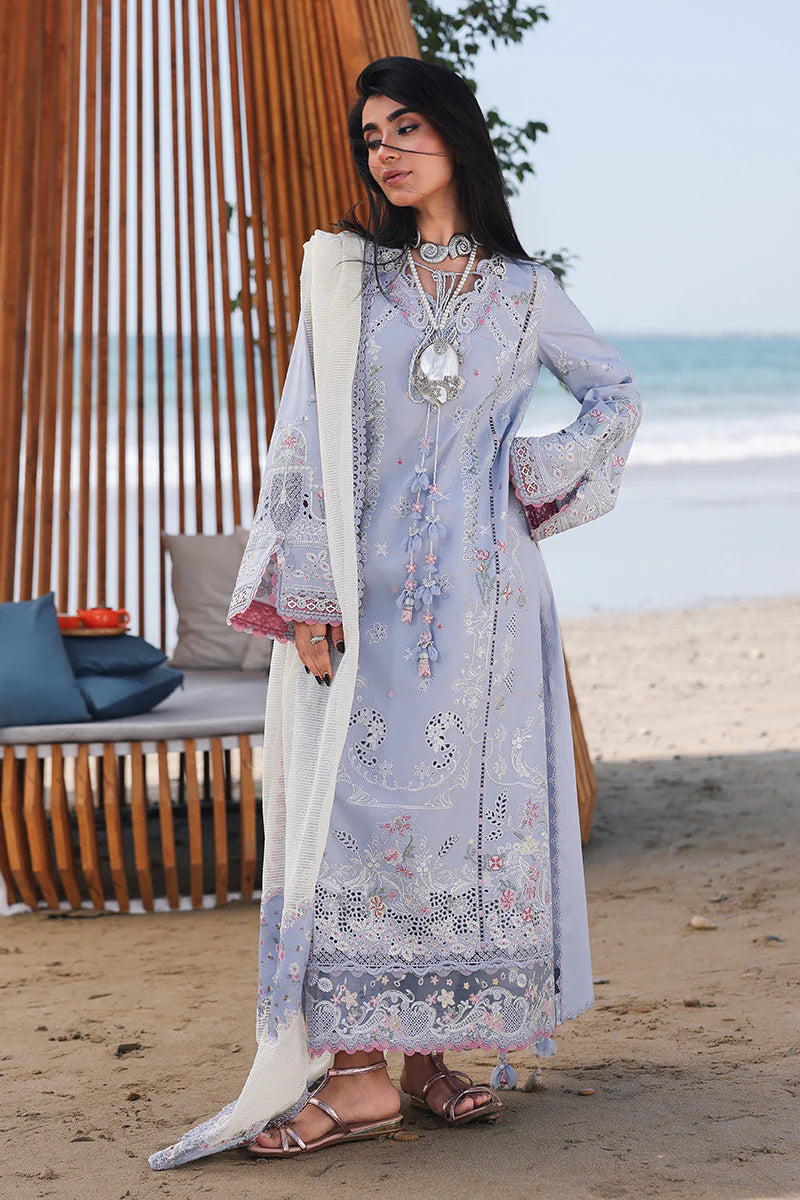 Qalamkar | 3 Piece Unstitched Embroidered Lawn | SA-08 Zayna