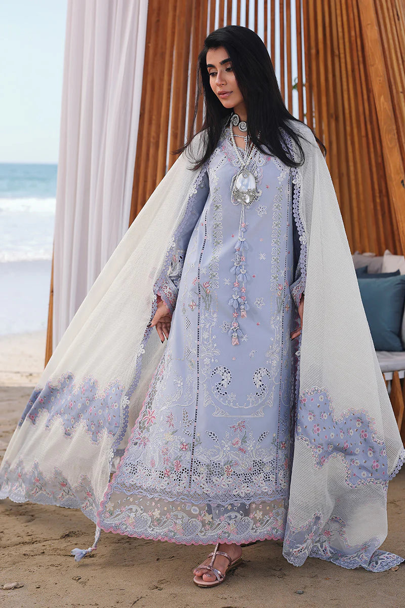 Qalamkar | 3 Piece Unstitched Embroidered Lawn | SA-08 Zayna