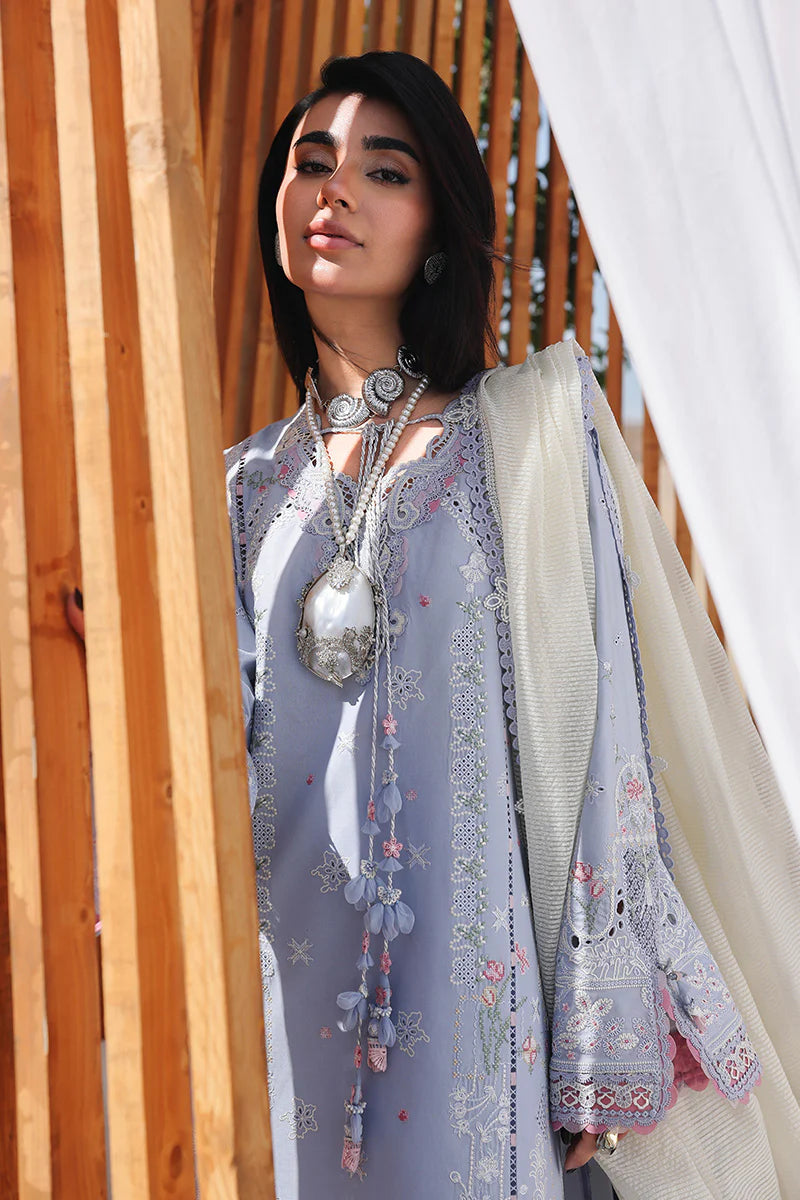 Qalamkar | 3 Piece Unstitched Embroidered Lawn | SA-08 Zayna