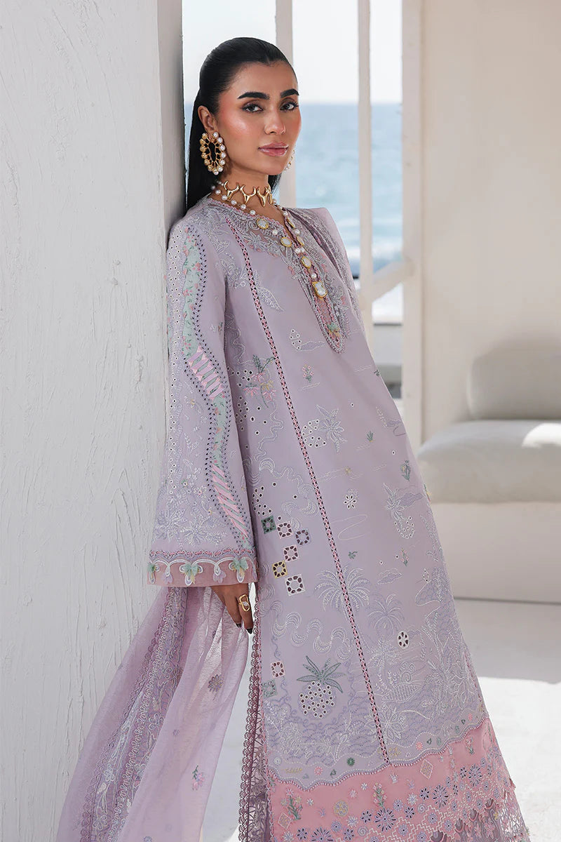 Qalamkar | 3 Piece Unstitched Embroidered Lawn | SA-11 Rehma
