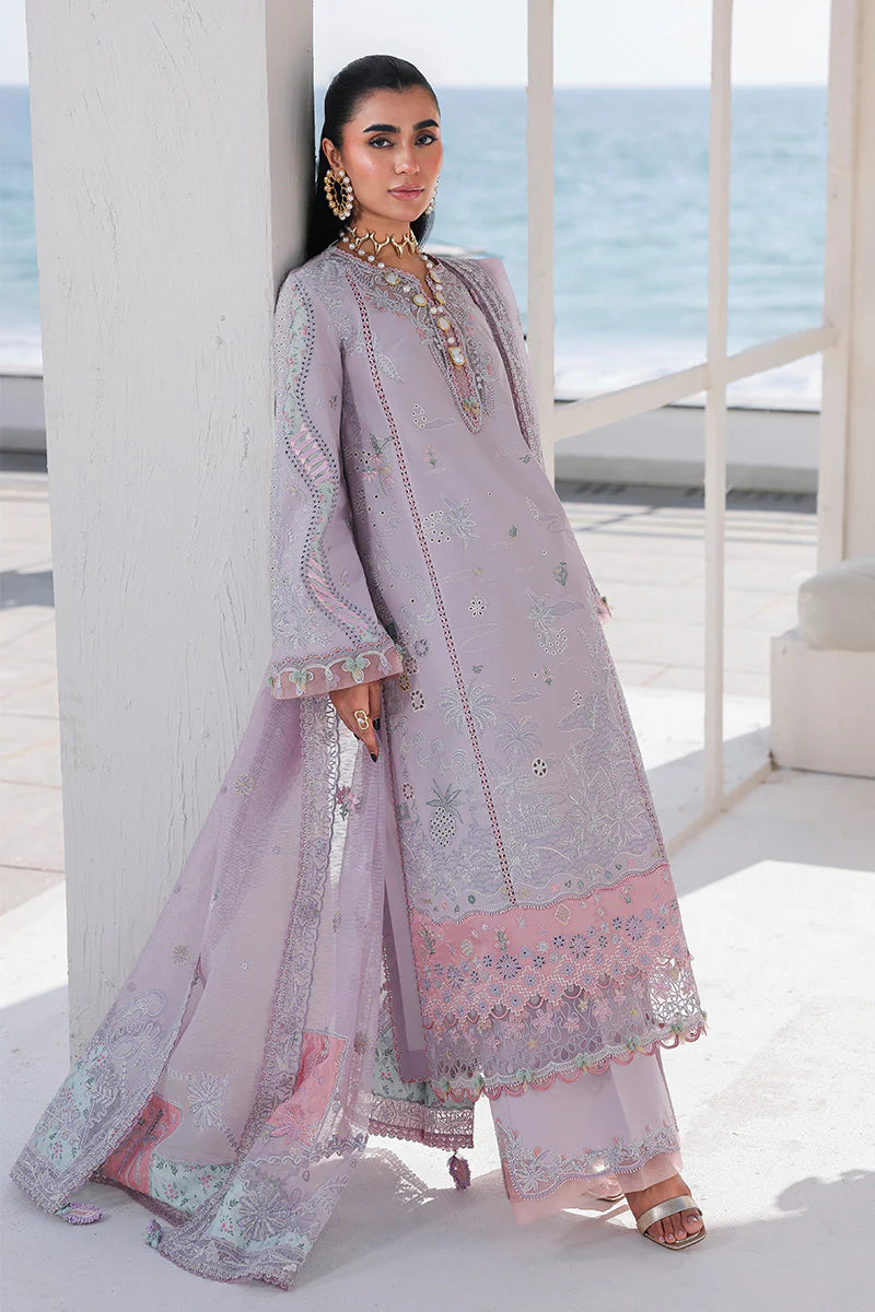 Qalamkar | 3 Piece Unstitched Embroidered Lawn | SA-11 Rehma