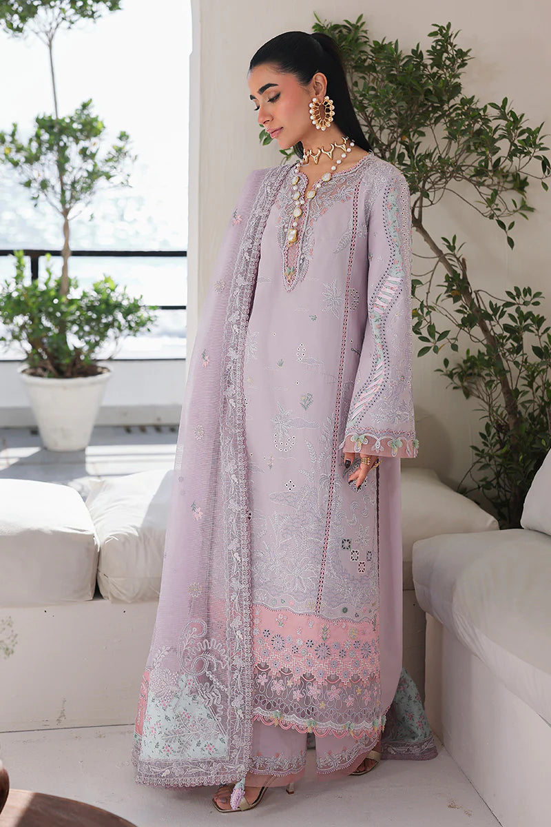 Qalamkar | 3 Piece Unstitched Embroidered Lawn | SA-11 Rehma