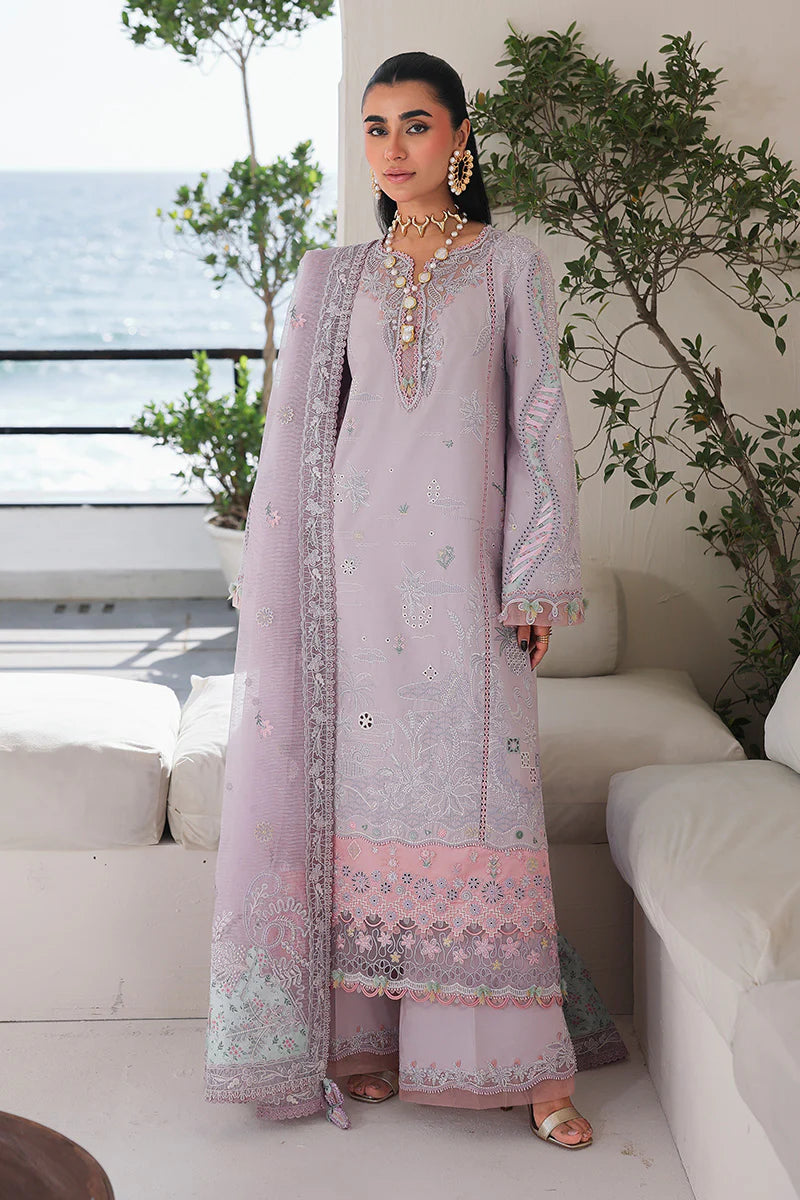 Qalamkar | 3 Piece Unstitched Embroidered Lawn | SA-11 Rehma