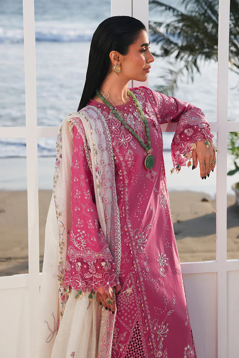 Qalamkar | 3 Piece Unstitched Embroidered Lawn | SA-13 TARA
