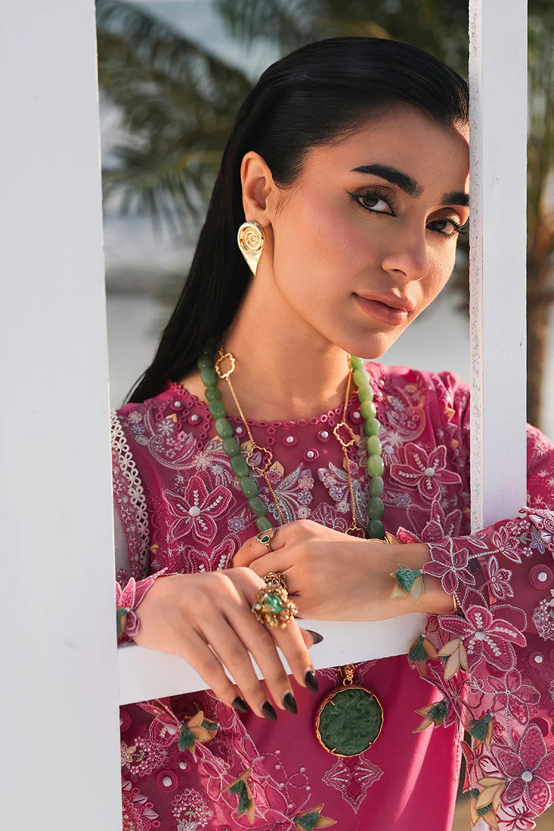 Qalamkar | 3 Piece Unstitched Embroidered Lawn | SA-13 TARA