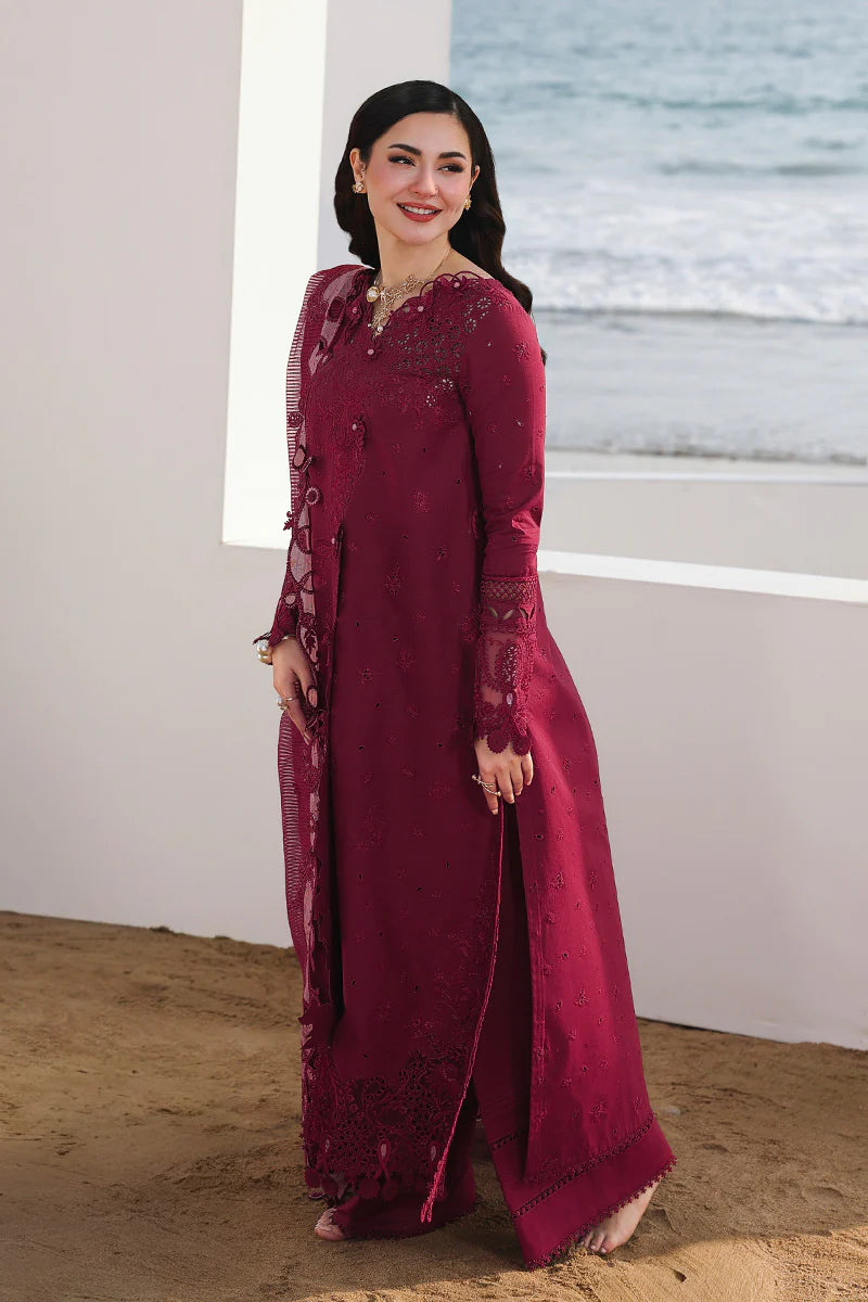 Qalamkar | 3 Piece Unstitched Embroidered Lawn | SA-14 Nelam