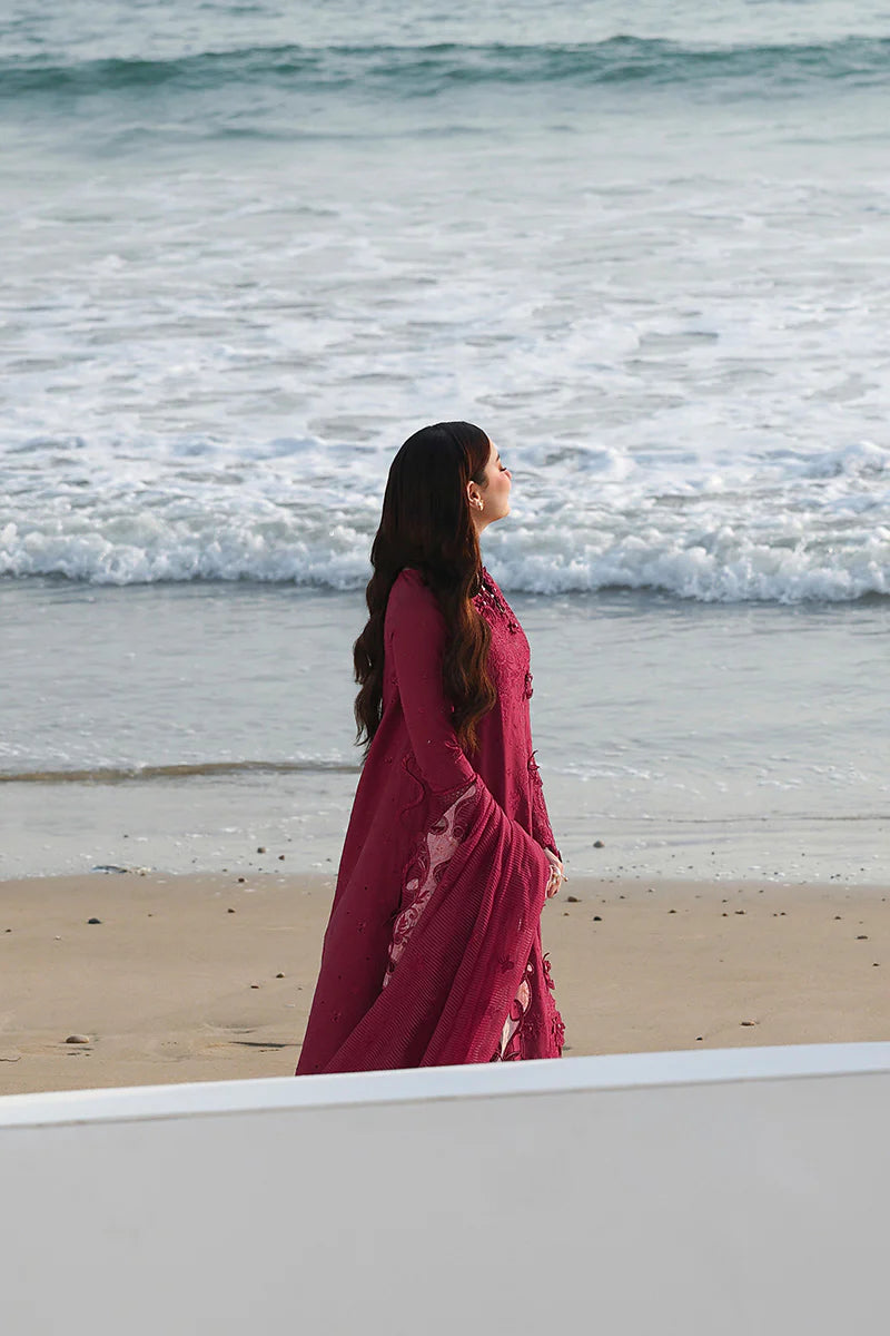 Qalamkar | 3 Piece Unstitched Embroidered Lawn | SA-14 Nelam