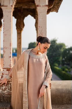 Vintage | 3 Piece Unstitched Embroidered Tussle Silk | Ahlaam