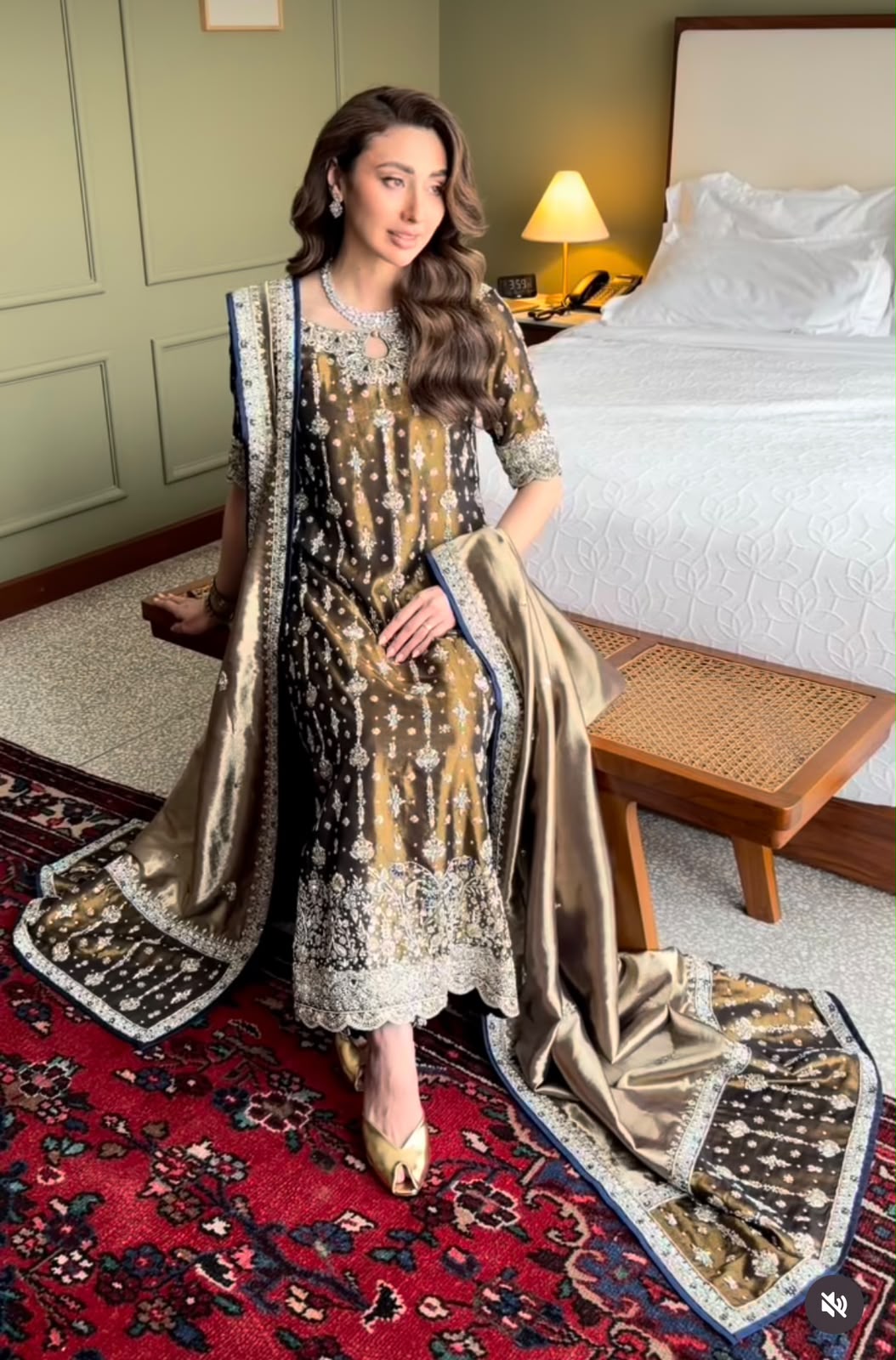 Haris Shakeel | 3 Piece Unstitched Embroidered Silk | Wajeeha
