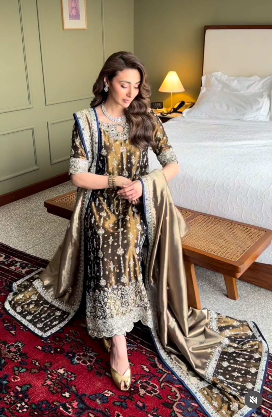 Haris Shakeel | 3 Piece Unstitched Embroidered Silk | Wajeeha