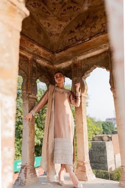 Vintage | 3 Piece Unstitched Embroidered Tussle Silk | Ahlaam