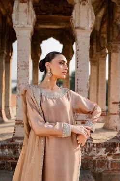 Vintage | 3 Piece Unstitched Embroidered Tussle Silk | Ahlaam