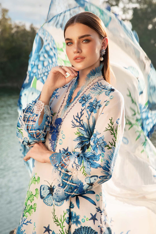 Maria B. | 3 Piece Unstitched Printed Lawn Suit | MPT-2510-B