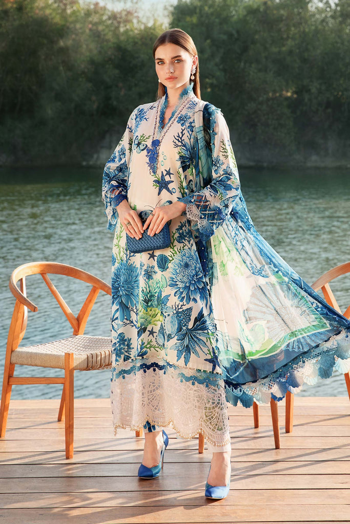 Maria B. | 3 Piece Unstitched Printed Lawn Suit | MPT-2510-B
