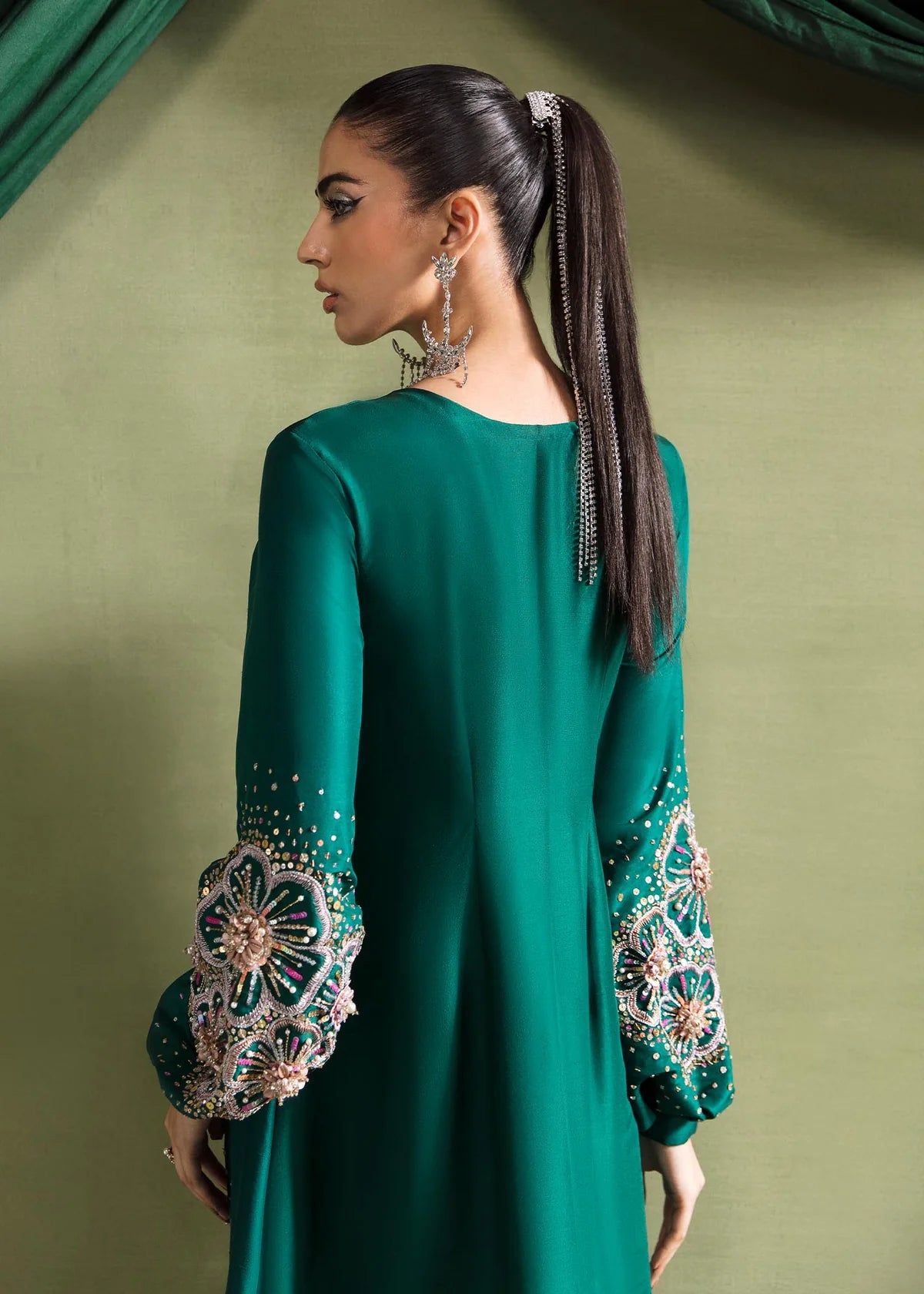 Kanwal Malik | 3 Piece Unstitched Embroidered Raw Silk | Olivia