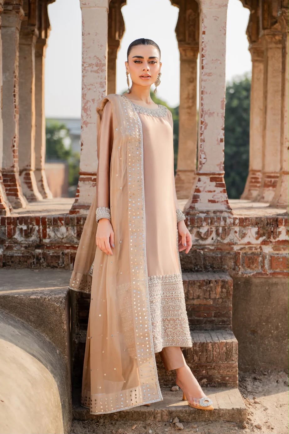 Vintage | 3 Piece Unstitched Embroidered Tussle Silk | Ahlaam