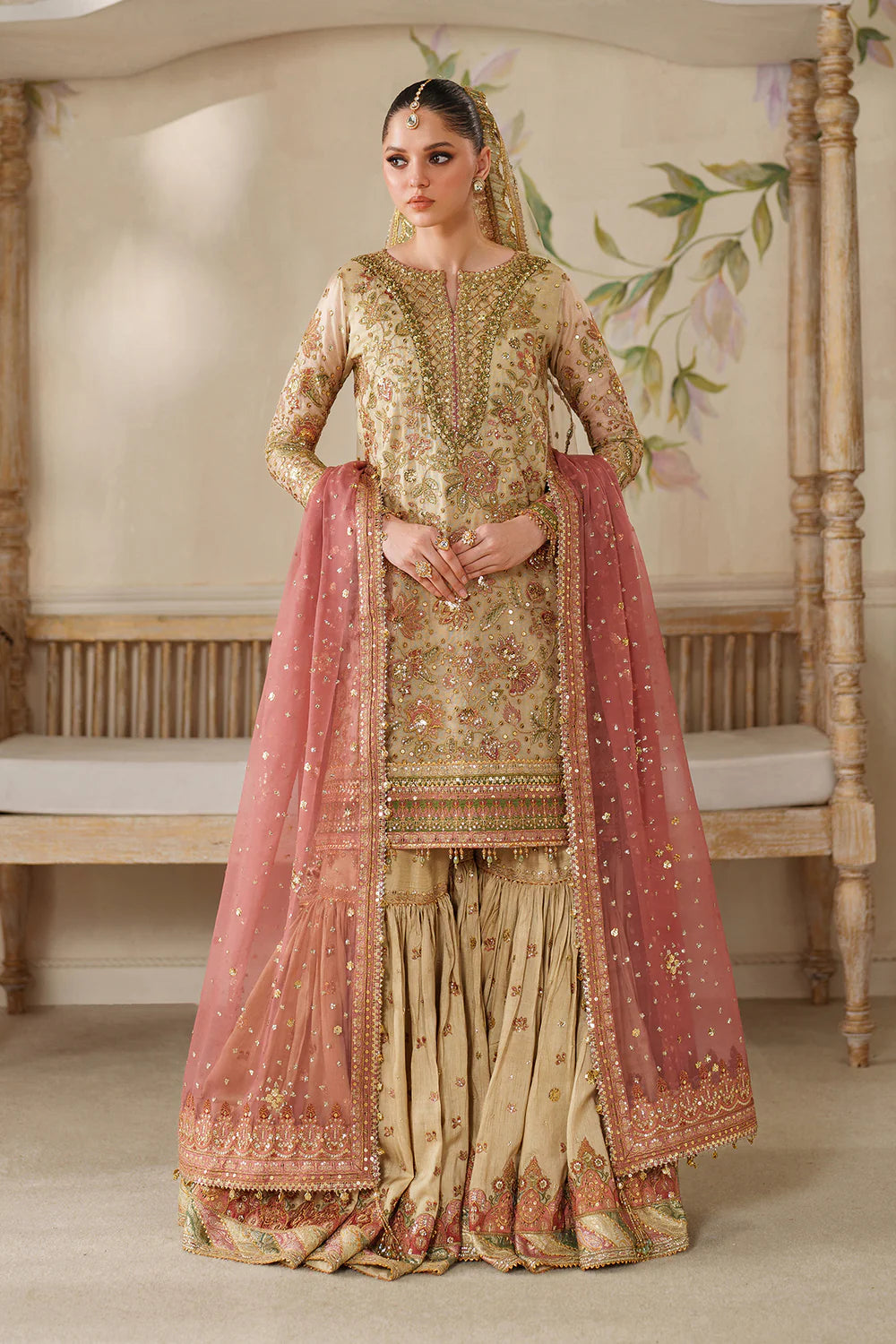 Baroque | 3 Piece Unstitched Embroidered Net | CH14-02