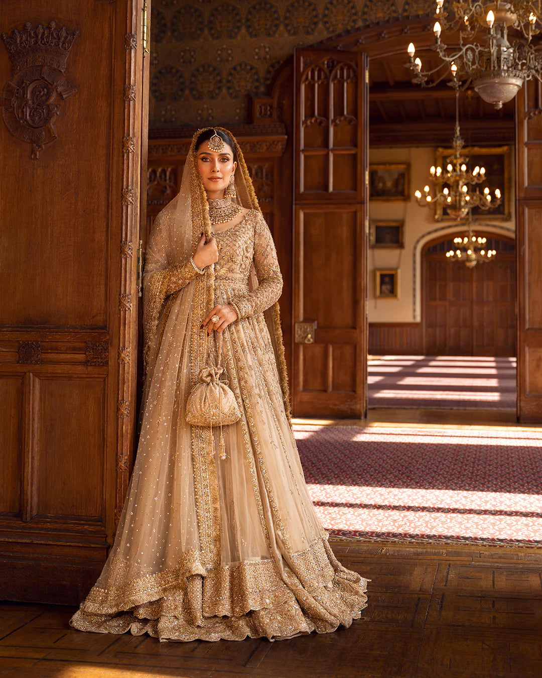 Faiza Saqlain | 3 Piece Unstitched Embroidered Bridal Dress | Zariana