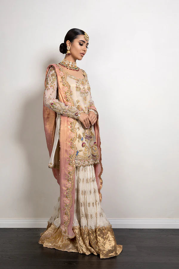 Mina Hasan | 3 Piece Unstitched Embroidered Silk | Alaia