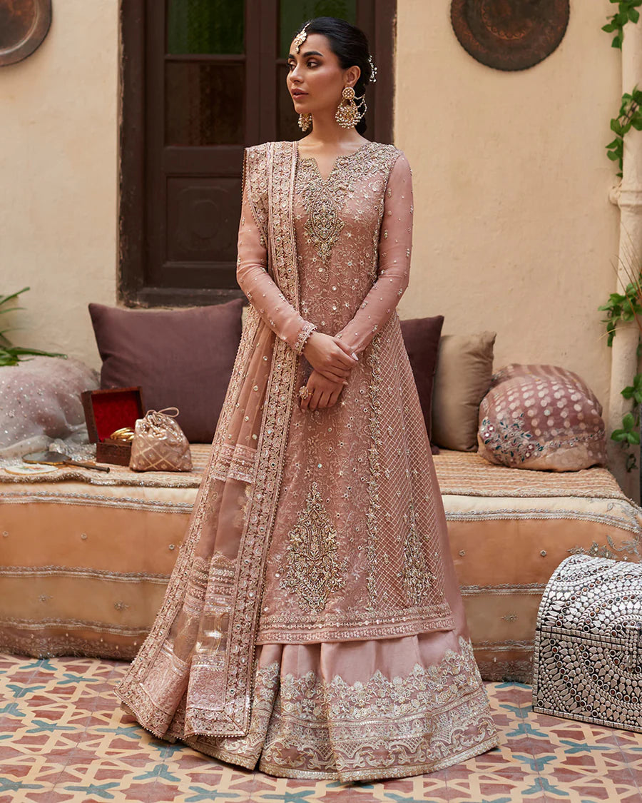 Faiza Saqlain | 3 Piece Unstitched Embroidered Raw Silk | Zeena