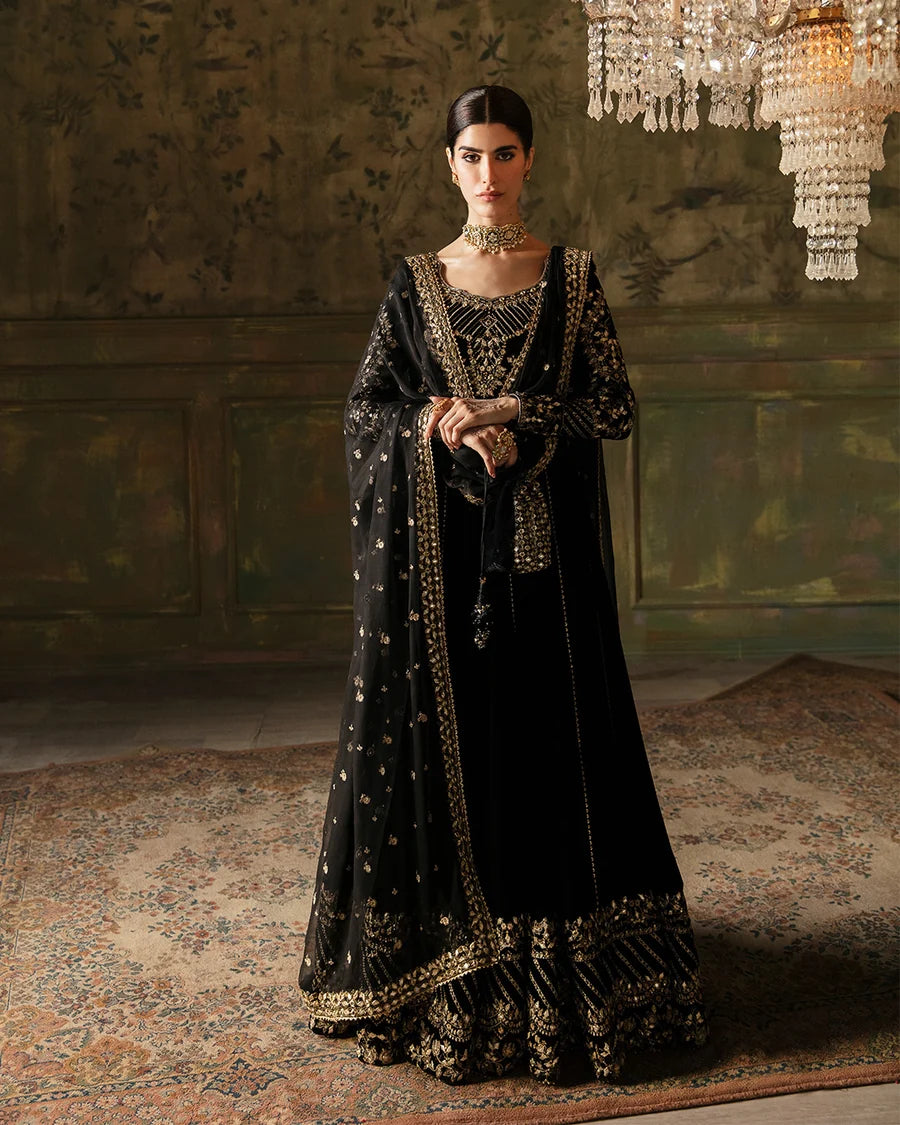Faiza Saqlain | 3 Piece Unstitched Embroidered Tissue Silk | Venera